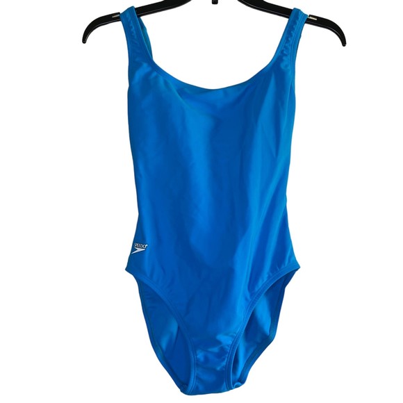 SPEEDO woman's size 8 blue one piece beach pool vacation summer swimsuit - Picture 1 of 10